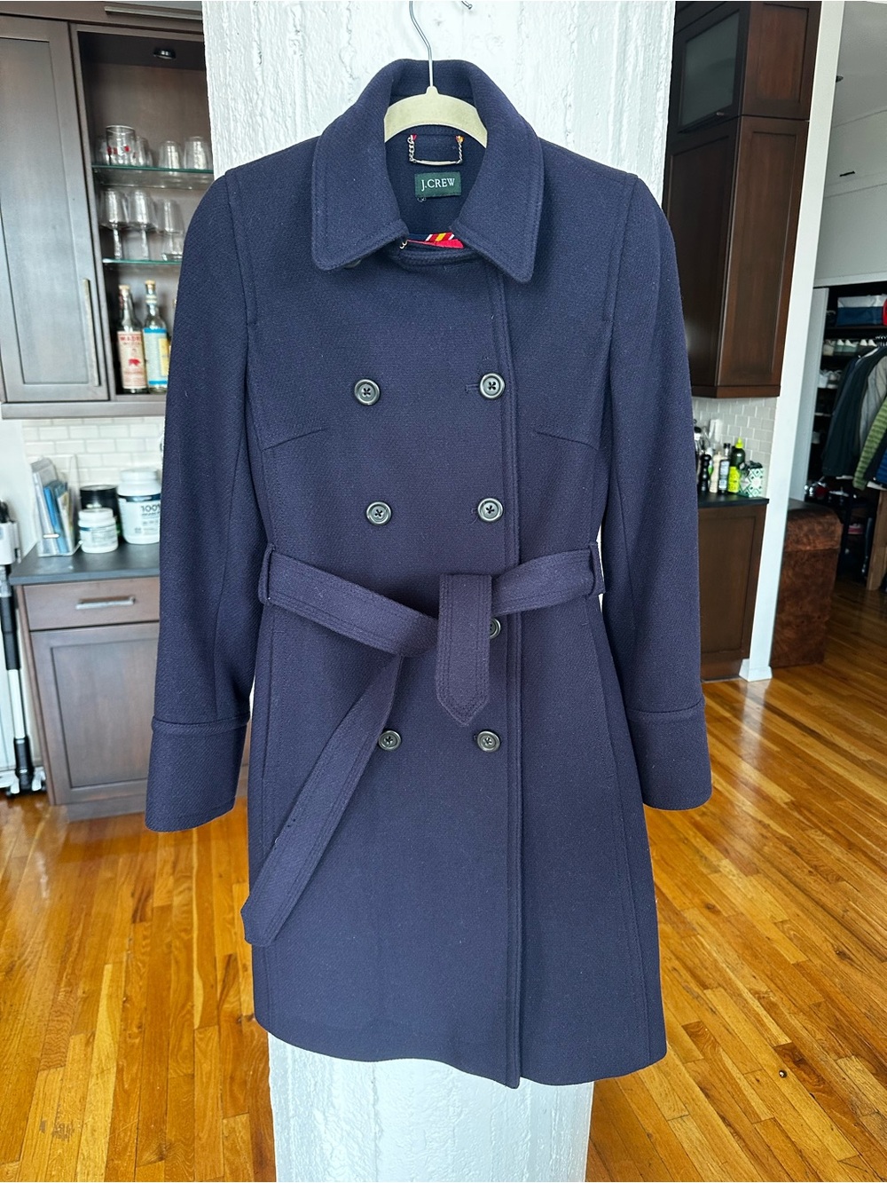 J. Crew Navy Double-Breasted Wool Peacoat